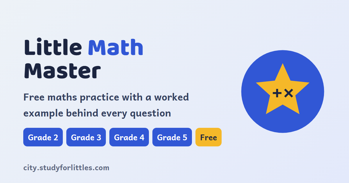 Free Maths Practice for Grades 1–5 | Little Math Master